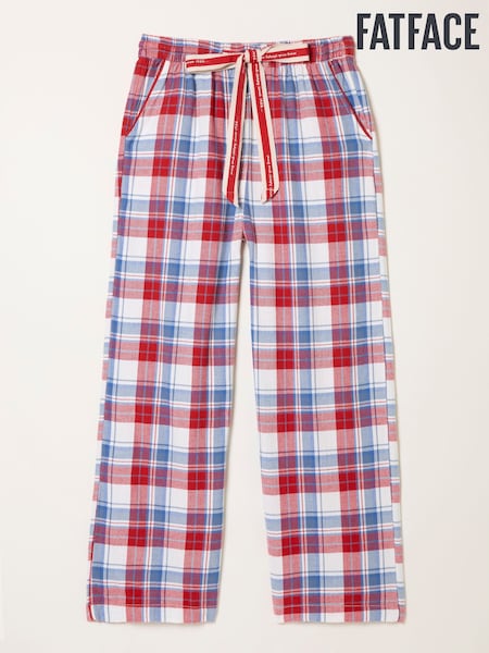 FatFace Lola Red Multi Check Pyjama Bottoms (F69606) | £36