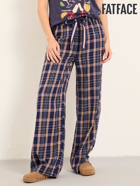 FatFace Lola Navy Metallic Check Pyjama Bottoms (F69608) | £36
