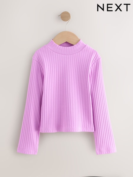 Purple High Neck Long Sleeve Top (3-16yrs) (F69611) | £6 - £9