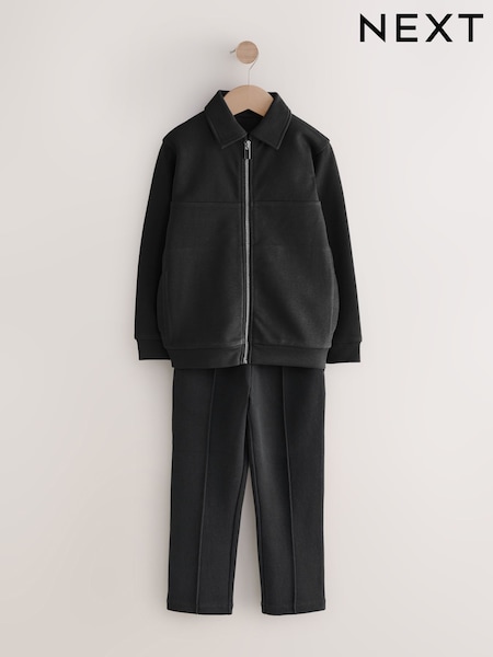 Charcoal Grey Smart Jersey Shirt And Joggers Set (3-16yrs) (F69701) | £30 - £38