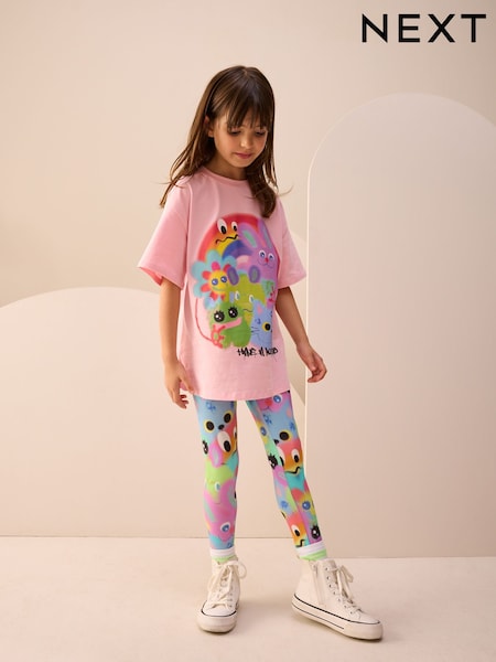 Pink Character T-Shirt and Leggings Set (3-16yrs) (F69709) | £18 - £24