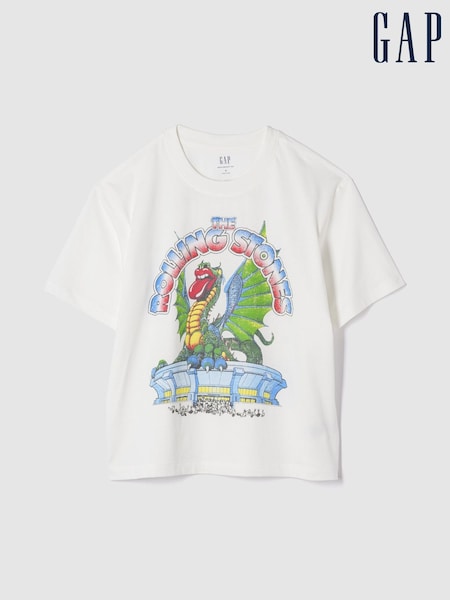 Gap White Rolling Stones Graphic T-Shirt (F69859) | £40