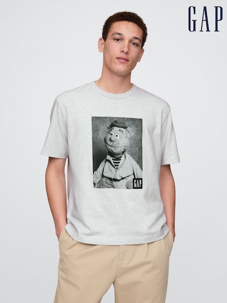Gap Grey Fozzie Bear Disney The Muppets Graphic T-Shirt (F69869) | £31