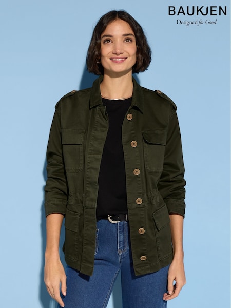 Baukjen Green Mattie Organic Cotton Cargo Jacket (F69936) | £189