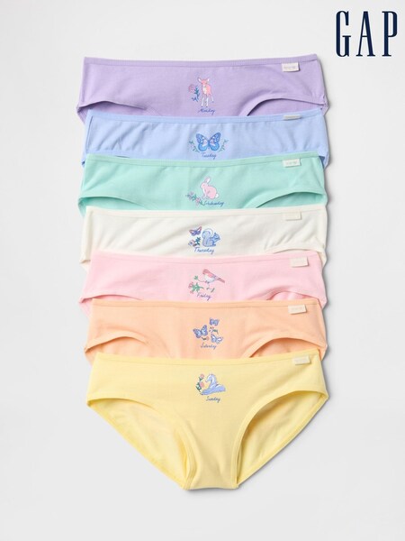Gap Green/Blue/Yellow Days-of-the-Week Bikini Briefs 7-Pack (F69967) | £25