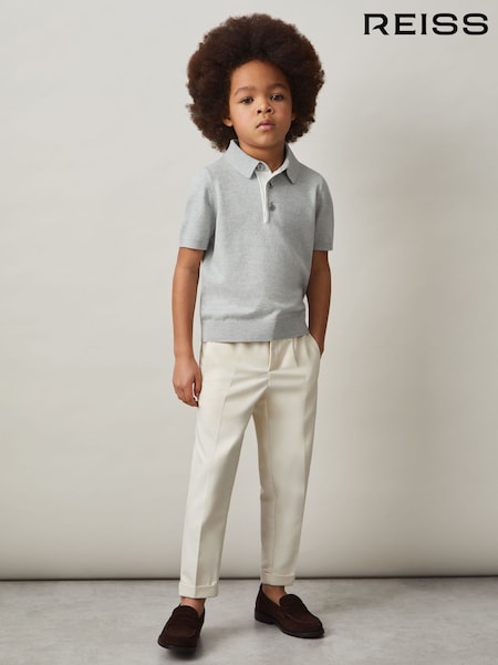 Reiss Washed Sage Finch Contrast Placket Polo Shirt With Cotton (F69990) | £28