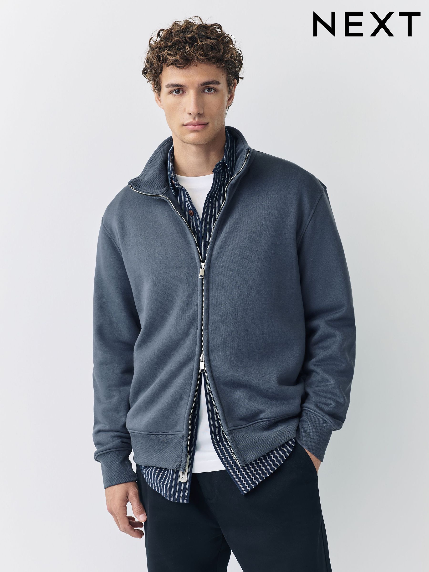 funnel neck fleece hoodie