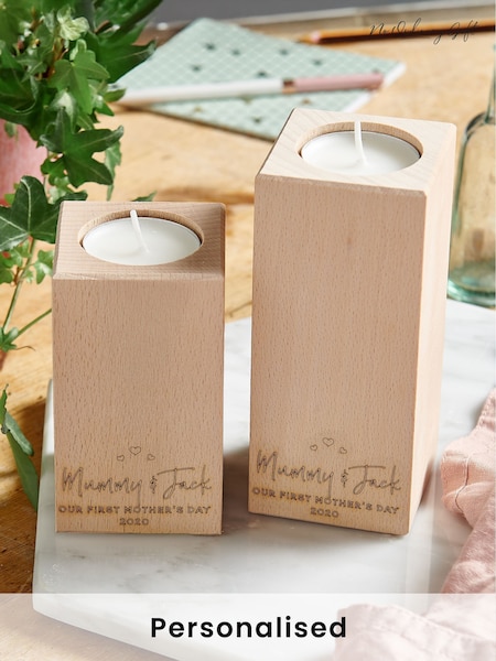 Personalised Tealight Holder Set by No Ordinary Gift (F70122) | £35