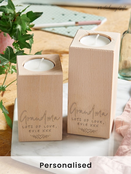 Personalised Tealight Holder Set by No Ordinary Gift (F70125) | £35