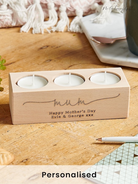 Personalised Happy Mothers Day Candle Holder by No Ordinary Gift (F70126) | £26