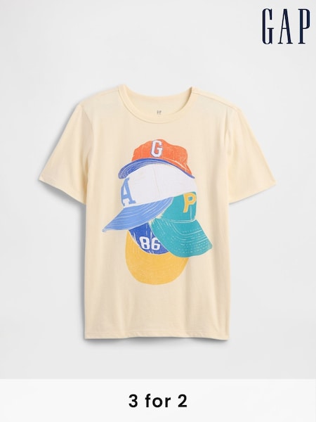 Gap Cream Graphic T-Shirt (F70145) | £10
