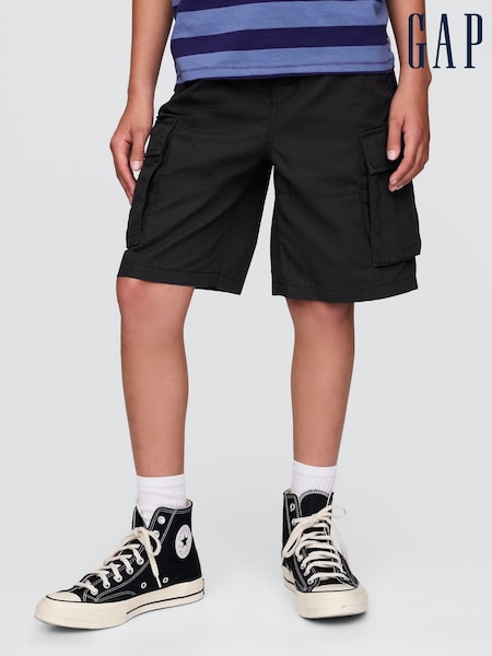 Gap Black Ripstop Easy Cargo Shorts (4-13yrs) (F70147) | £25