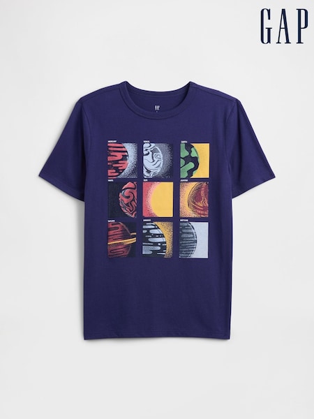 Gap Blue Graphic T-Shirt (F70148) | £10