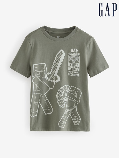 Gap Grey Minecraft Graphic T-Shirt (4-13yrs) (F70151) | £16