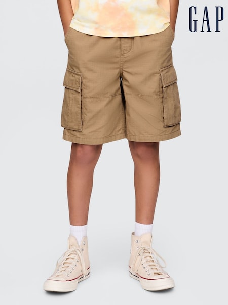 Gap Brown Ripstop Easy Cargo Shorts (4-13yrs) (F70163) | £25
