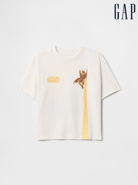 Gap White Star Wars Graphic T-Shirt (4-13yrs) (F70169) | £16