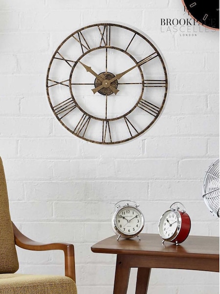 Brookpace Lascelles Black Vintage Outdoor Wall Clock (F70231) | £90
