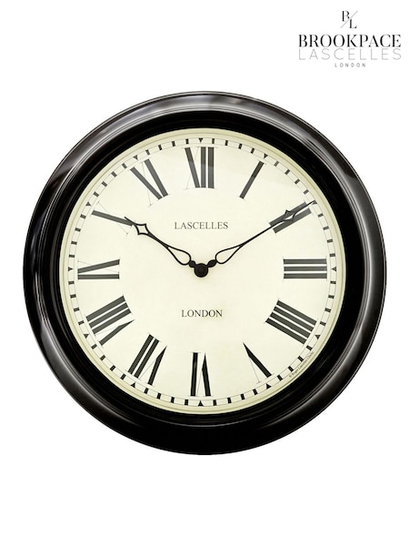 Brookpace Lascelles Black Lascelles Station Clock (F70232) | £100