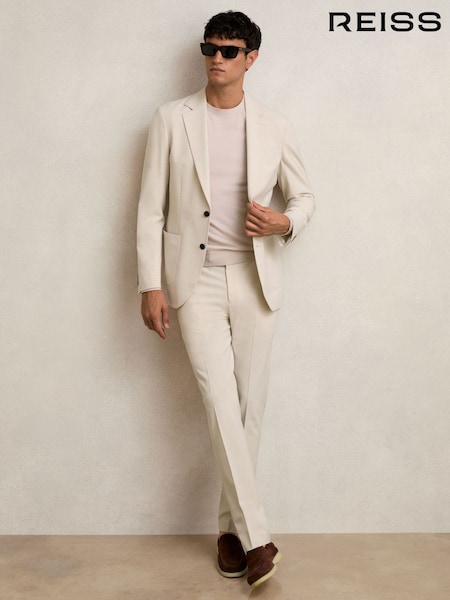 Reiss Stone Found Slim Fit Internal Drawstring Trousers (F70348) | £108