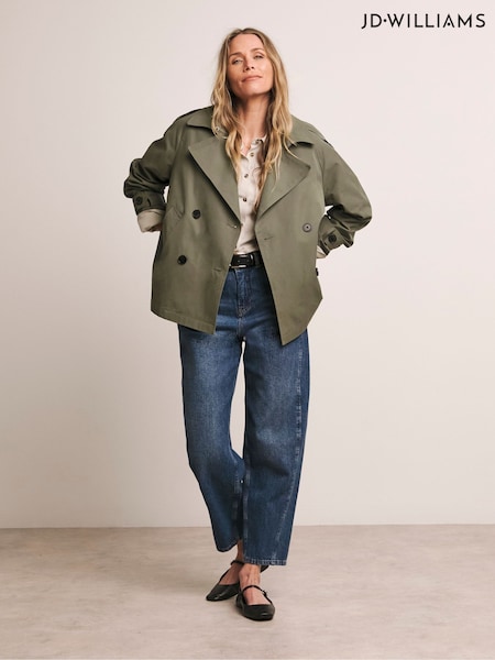 Anthology By JD Williams Green Short Trench Coat (F70579) | £70