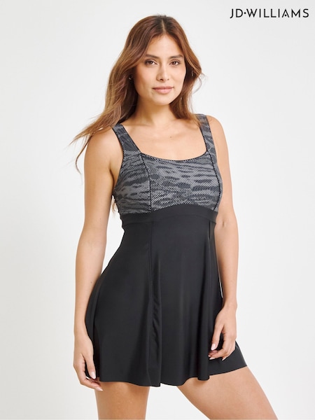 JD Williams Black Sports Swim Dress With Dress (F70598) | £45