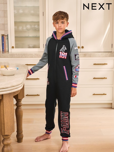Black Motorcross All-In-One (3-16yrs) (F70610) | £30 - £41