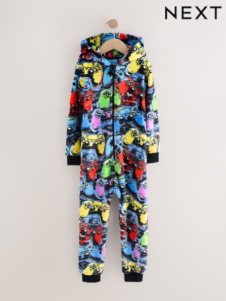 Multi Bright Gamer Fleece All-In-One (3-16yrs) (F70613) | £21 - £33