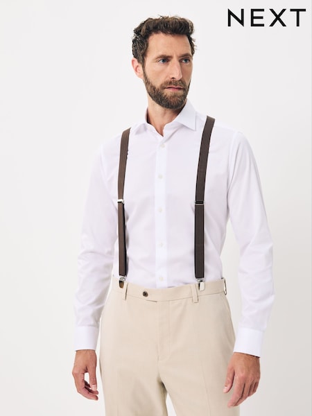 Chocolate Brown Slim Braces (F70634) | £12