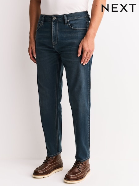 Dusky Blue Regular Tapered Fit Motionflex Jeans (F70730) | £38
