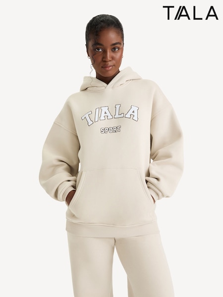 TALA Cream Oversized Volley Hoodie with Fleece (F70752) | £59