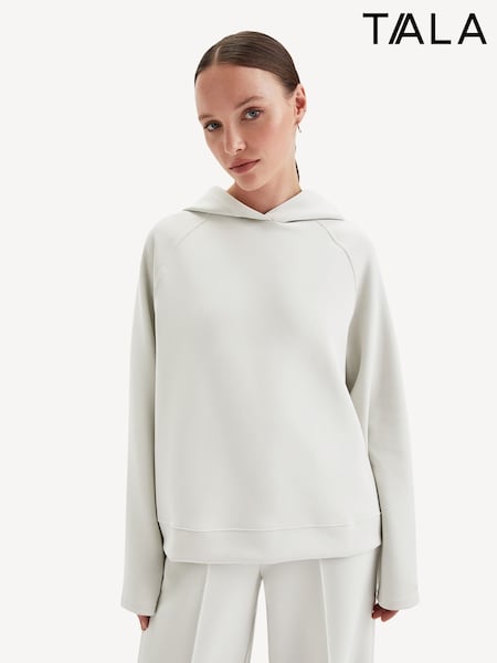 TALA White Flared Sleeve Hoodie (F70760) | £75