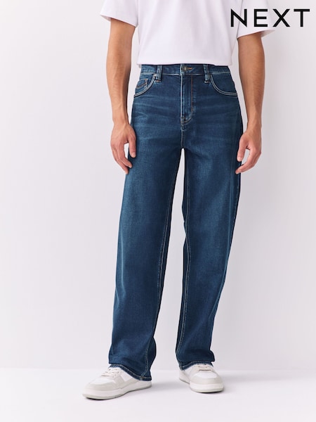 Blue Relaxed Fit Motionflex Jeans (F70781) | £38
