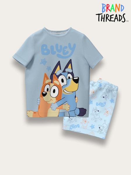 Brand Threads Blue 100% Cotton Short Pyjama Set (F70865) | £18