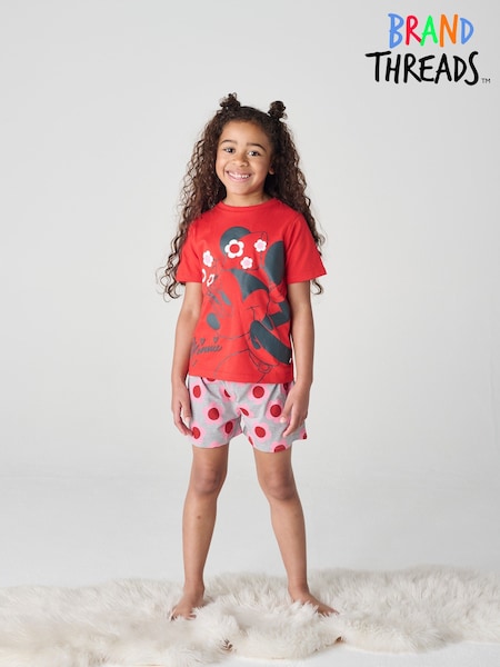 Brand Threads Red Minnie Mouse 100% Cotton Pyjama Set (F70869) | £18