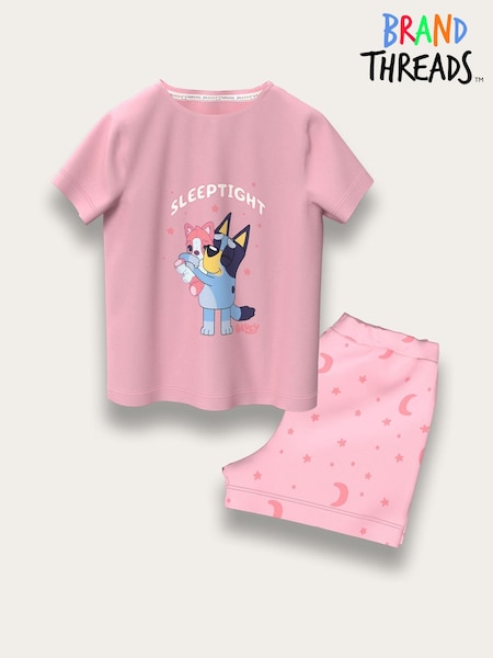 Brand Threads Pink 100% Cotton Short Pyjama Set (F70877) | £18