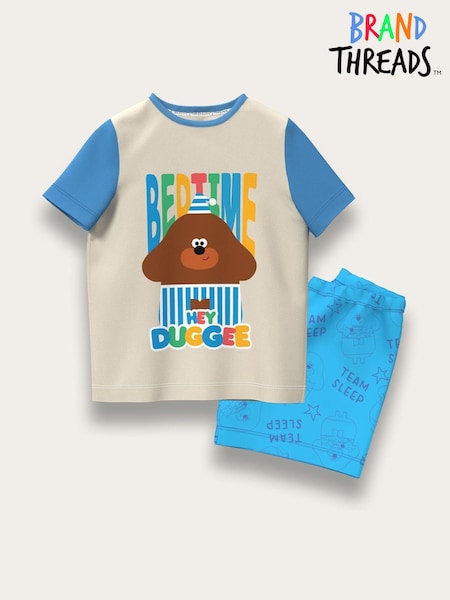 Brand Threads Blue Hey Duggee Short 100% Cotton Pyjama Set (F70881) | £18