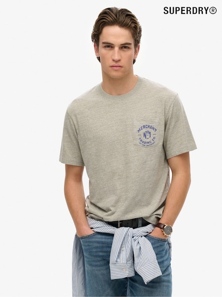 Superdry Grey The Merchant Store Graphic T-Shirt (F70891) | £30