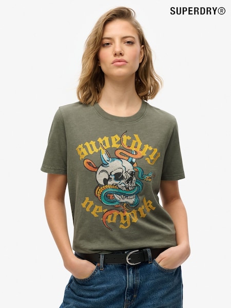 Superdry Green Neo Trad Tattoo Relaxed T-Shirt (F70900) | £30