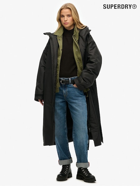 Superdry Dark Black Windbreaker Logo Changing Robe (F70902) | £125