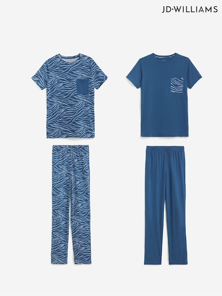 JD Williams Blue Value Pyjamas Set 2 Pack (F70979) | £30