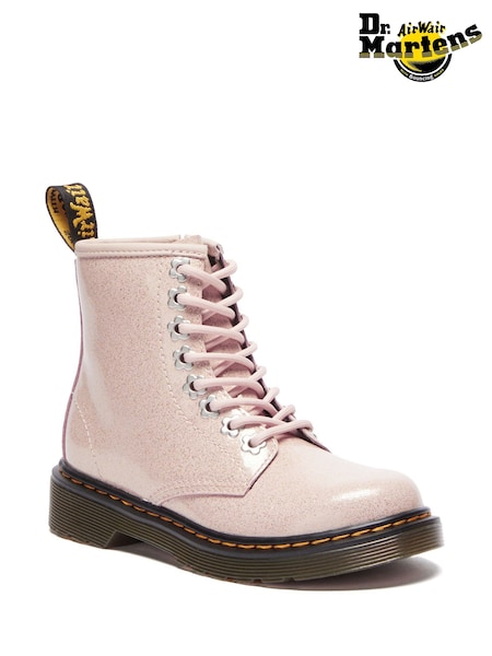 Dr. Martens Pink Junior 1460 Virginia Lace-Up Leather Boots (F71163) | £80