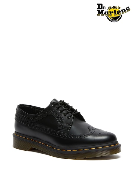 Dr. Martens Black Unisex 3989 Smooth Brogue Shoes (F71166) | £150