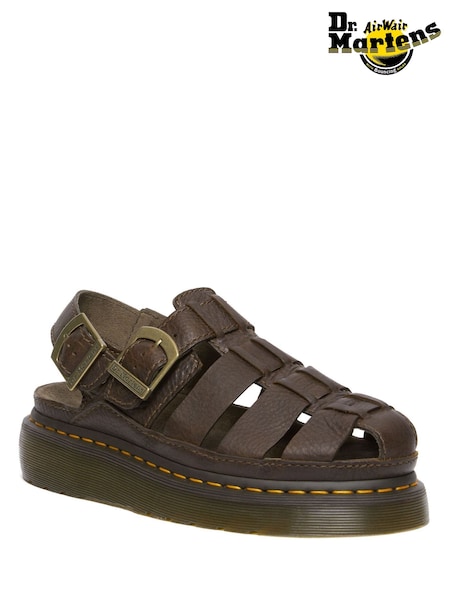 Dr. Martens Brown Wrenlie Grizzly Fisherman Sandals (F71168) | £150