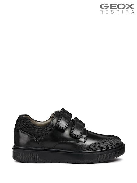 Geox J Riddock B. F Touch Fastening Black Shoes (F71211) | £55
