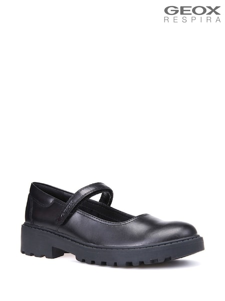 Geox J Casey G. P Touch Fastening Black Shoes (F71213) | £60