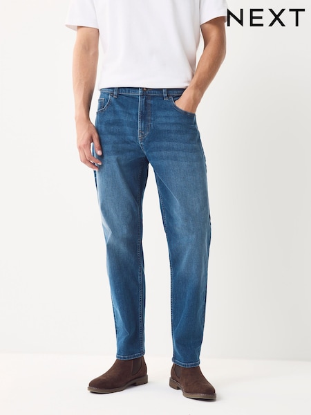 Blue Regular Tapered Fit Classic Stretch Jeans (F71238) | £28