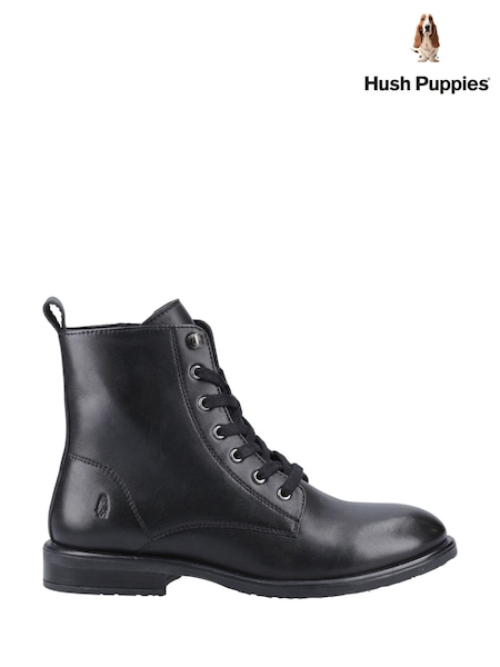 Hush Puppies Valentina Lace Black Boots (F71286) | £95