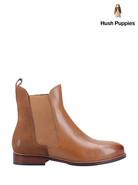 Hush Puppies Colette Brown Boots (F71307) | £95