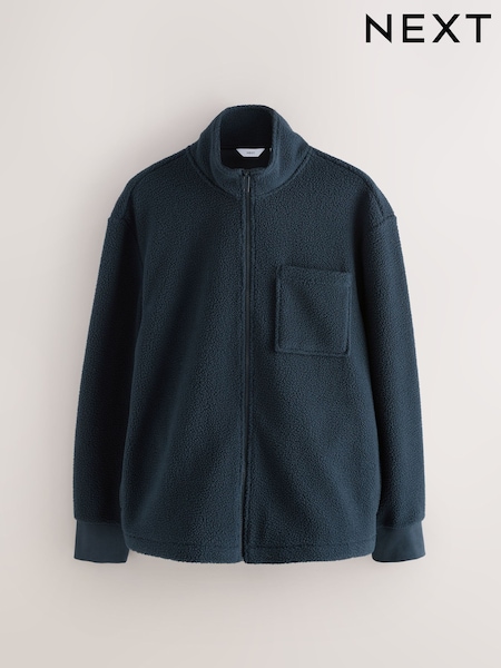 Navy Blue Zip Through Fleece (F71486) | £34