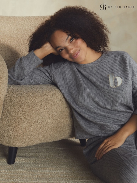 B by Ted Baker Grey Knit Look Lounge Top (F71493) | £39